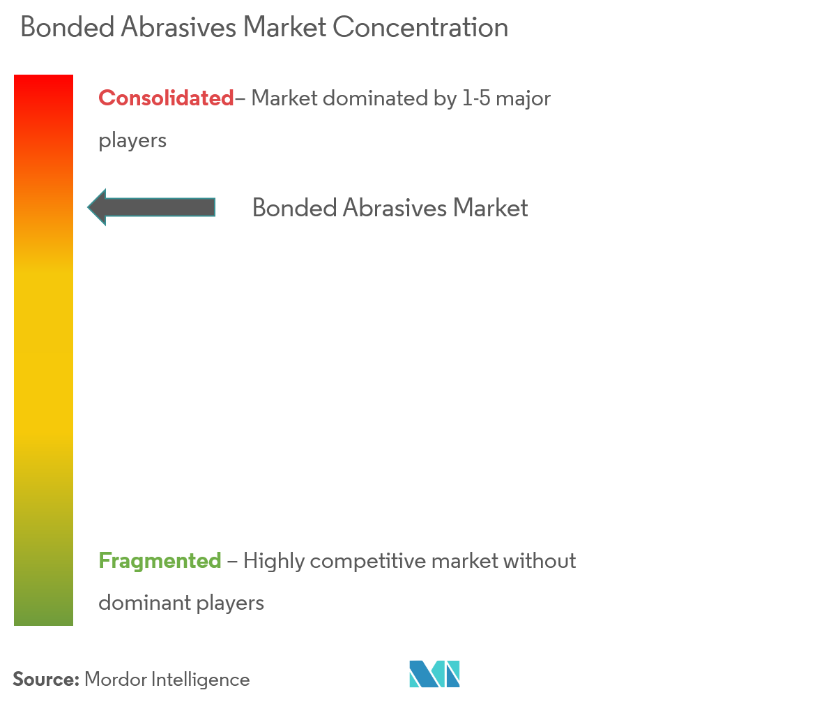 3M, Carborundum Universal Limited, DEWALT, Hermes Schleifmittel GmbH,  Karbosan, Marrose Abrasives,  Osborn ,  Precision Abrasives Pvt. Ltd